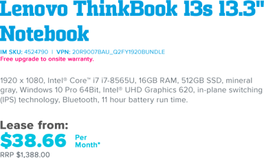 Lenovo ThinkBook 13s 13.3" Notebook