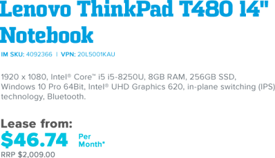 Lenovo ThinkPad T480 14" Notebook