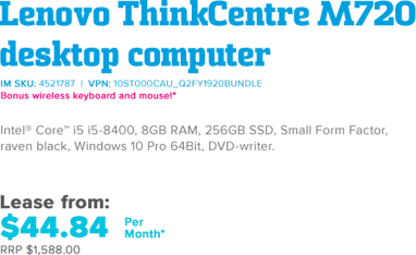 Lenovo ThinkCentre M720 desktop computer